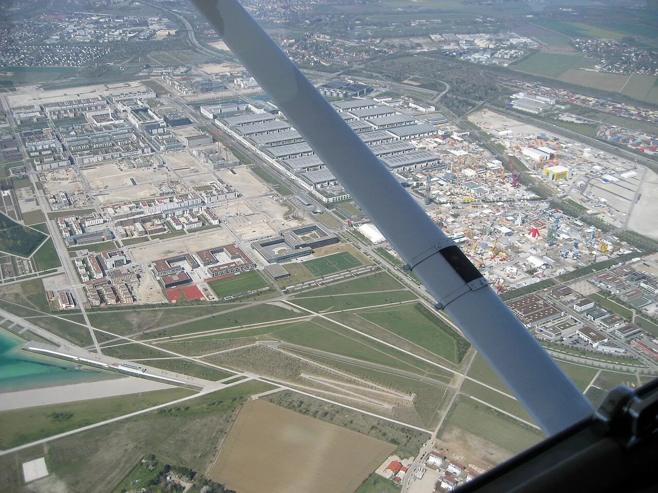 Aerial view of Messe München, venue of SEMICON Europa
