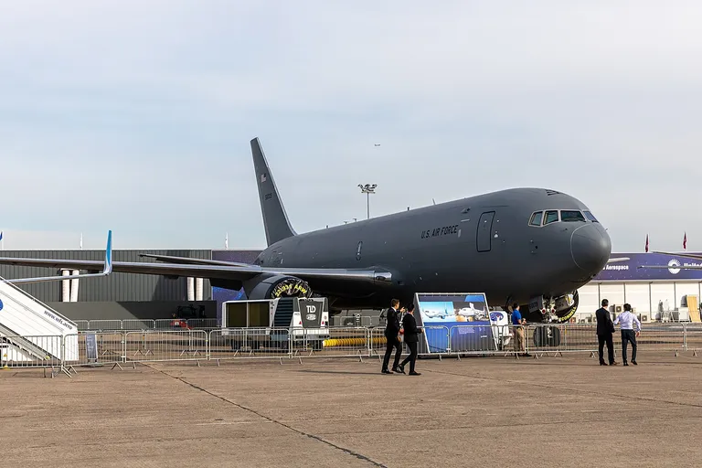 Boeing KC-46A on the static display at the Paris Air Show 2019, Le Bourget