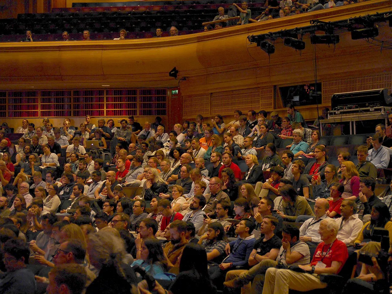 Conference audience during a keynote presentation