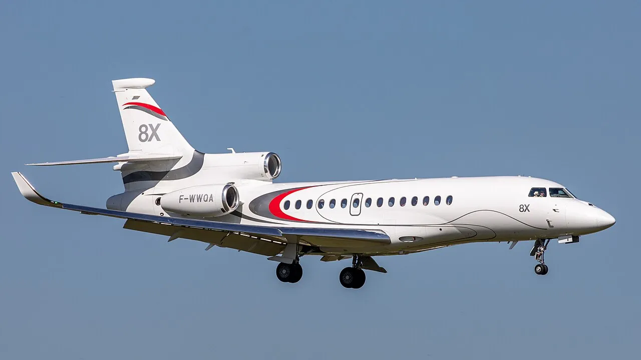 Dassault Falcon 8X business jet at the Paris Air Show 2019
