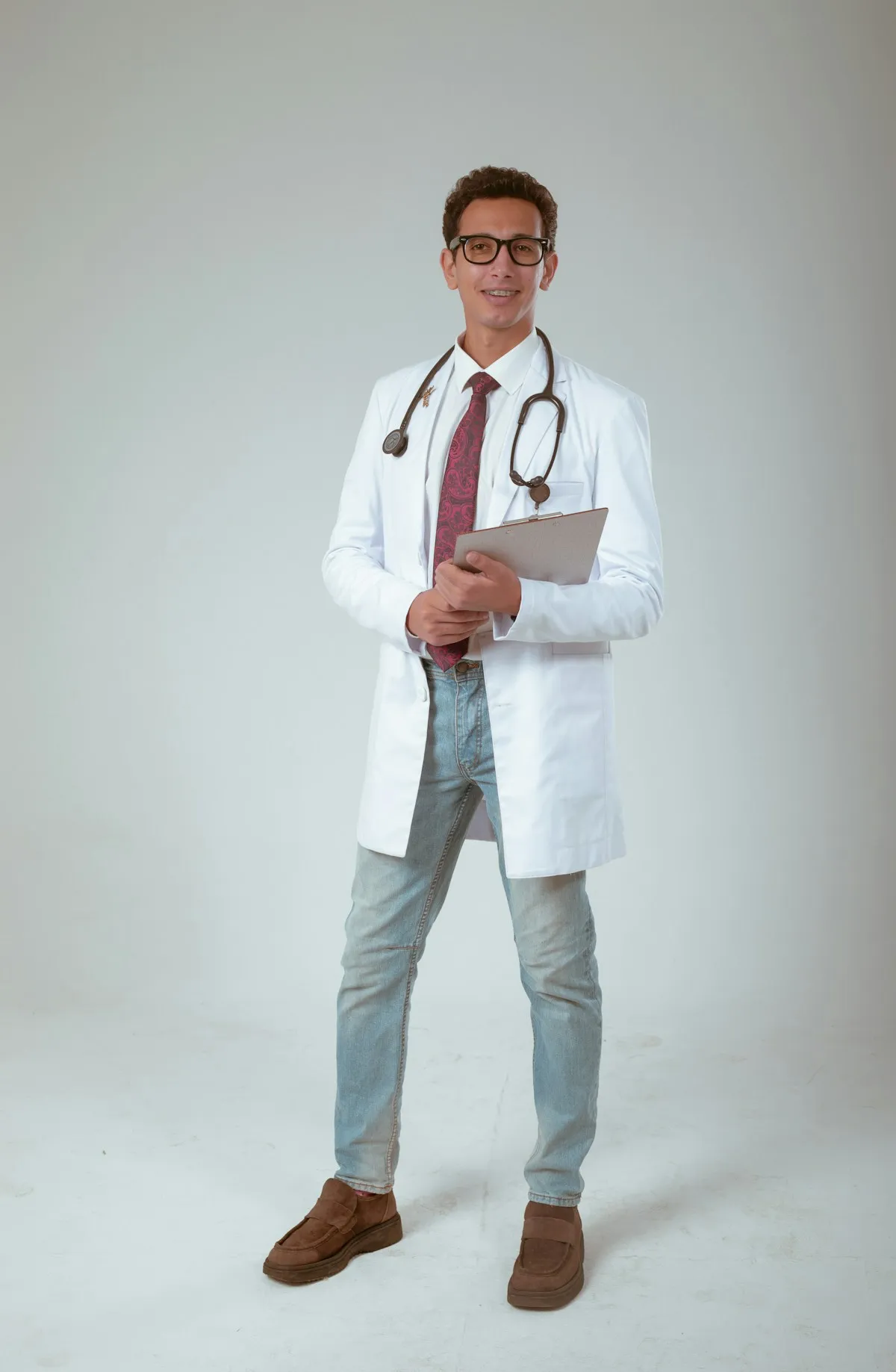 Doctor in a white coat