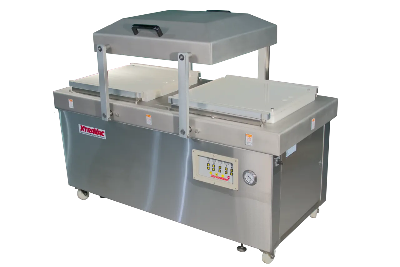 Double chamber vacuum packaging machine