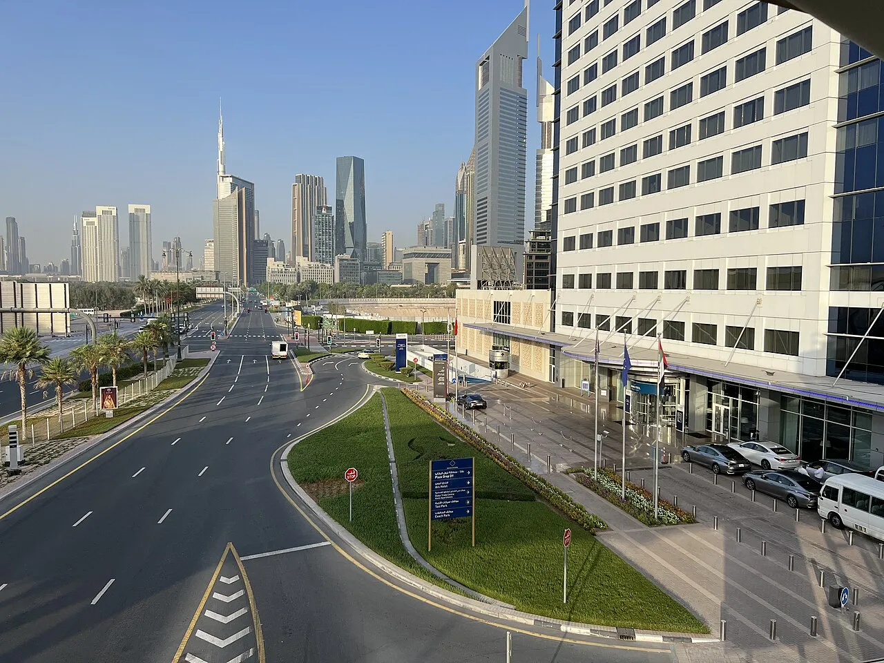 Dubai World Trade Centre and the Sheikh Zayed Road skyline