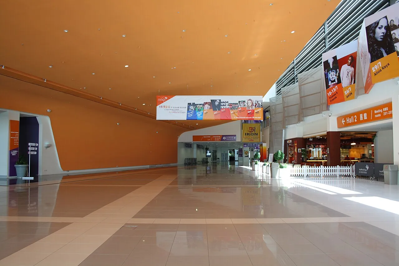 East concourse of AsiaWorld-Expo in Hong Kong