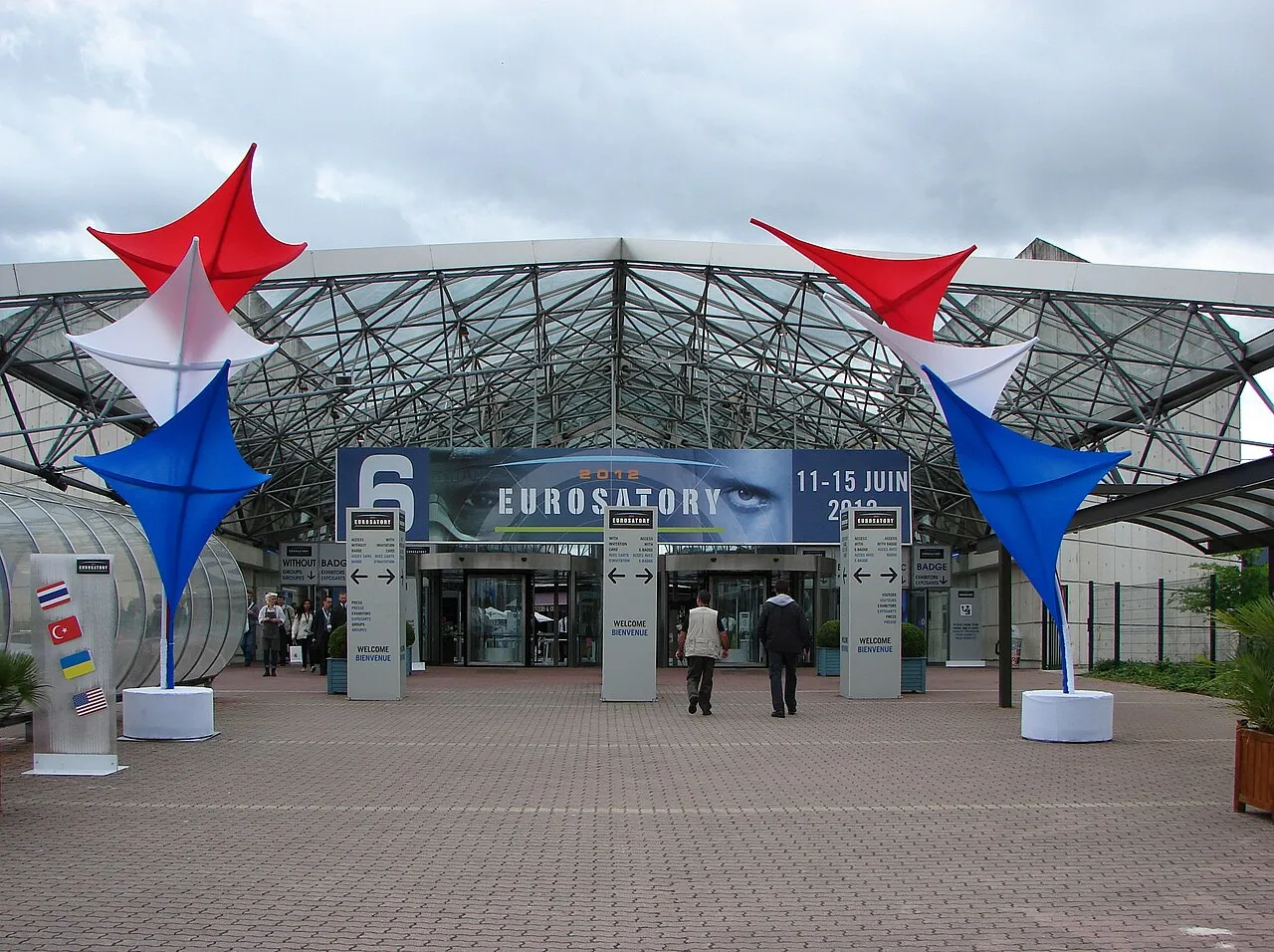 Entrance to the Eurosatory defence exhibition