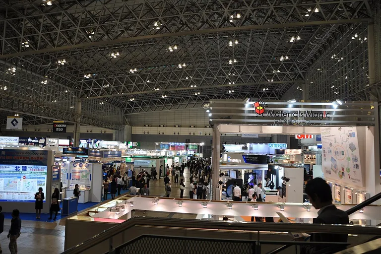 Exhibition hall at CEATEC Japan in Makuhari Messe