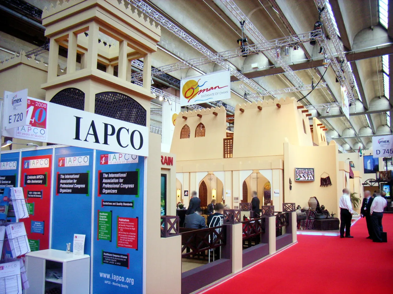 Exhibitor booths at IMEX Frankfurt