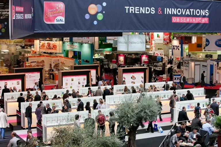 Food innovation area at a SIAL food trade fair