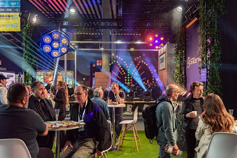 LED walls and visitors at Integrated Systems Europe 2024 in Barcelona