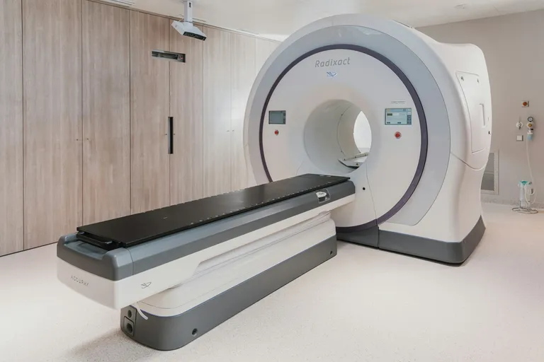 Medical radiation therapy machine in a clinic