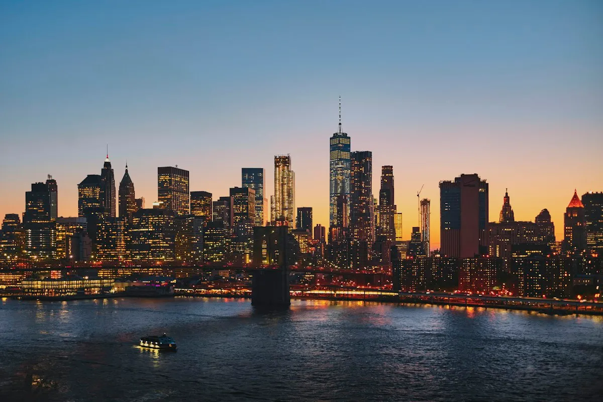 Panorama of the Brooklyn Bridge and Manhattan