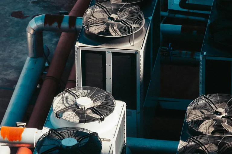 Row of air-conditioning units
