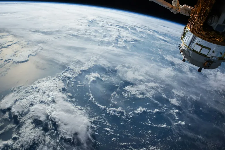 Satellite above the Earth