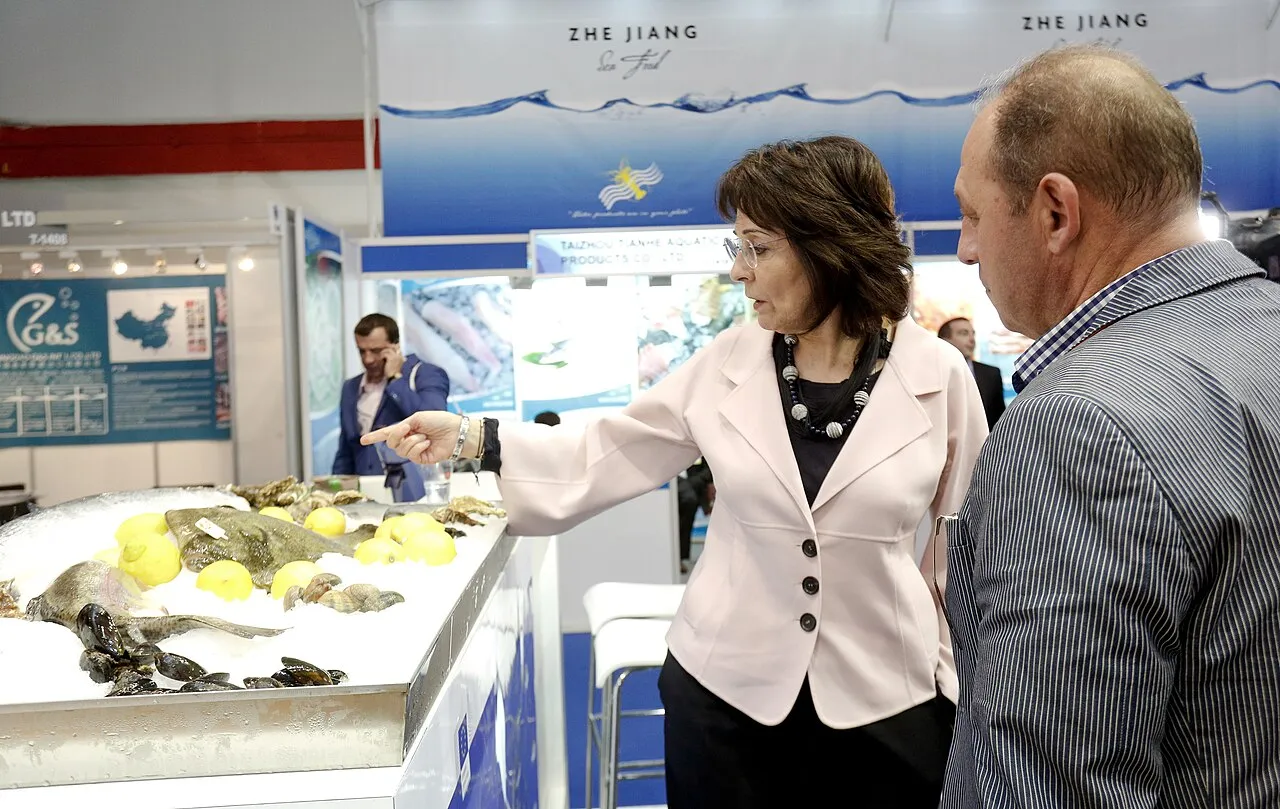 Seafood stand at Seafood Expo Global