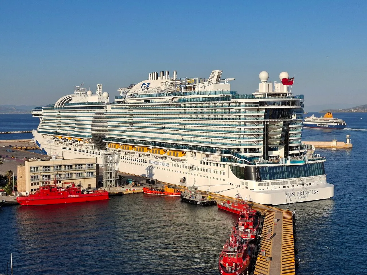 Ship docked at Piraeus harbour