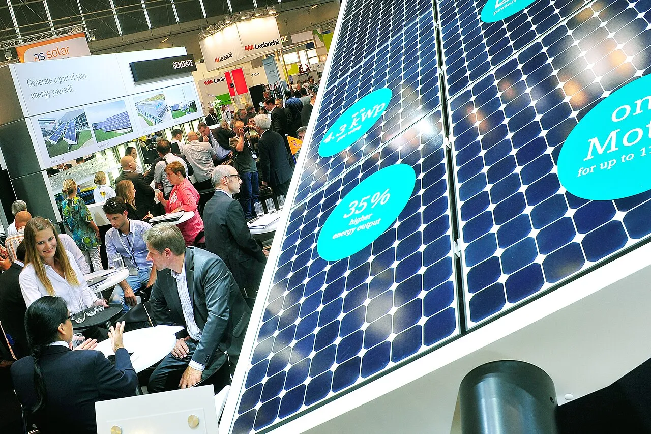 Solar modules on display at Intersolar Europe