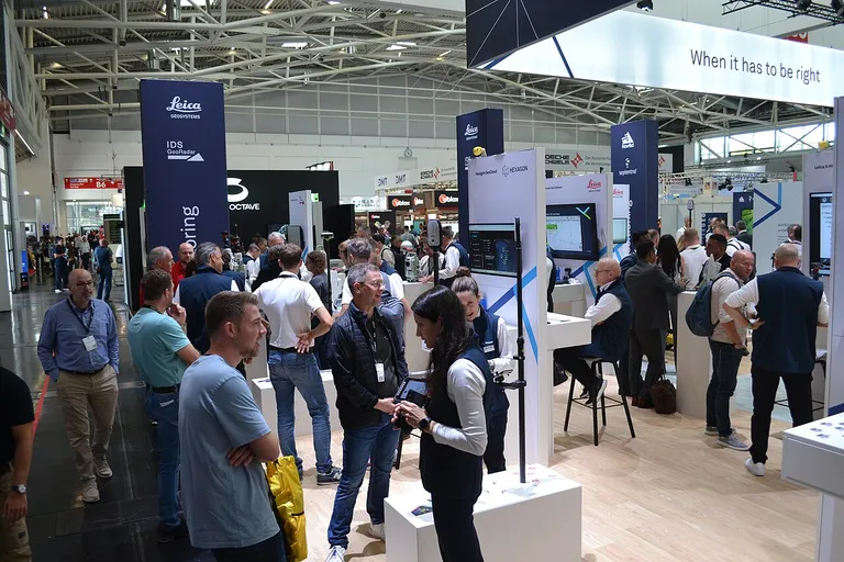 Surveying equipment stand at INTERGEO 2026 in Munich