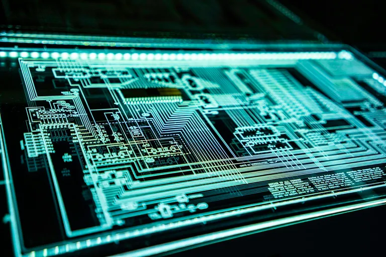Teal LED circuit panel