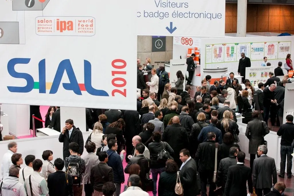 Visitors entering a SIAL food trade fair